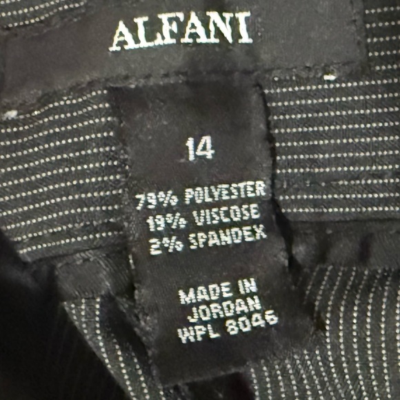 Alfani Black and Gray Pinstripe Wide Leg Pants Women’s Size 14 - Picture 3 of 3